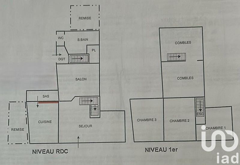 Maison de ville - 110 m² - 5 pièces