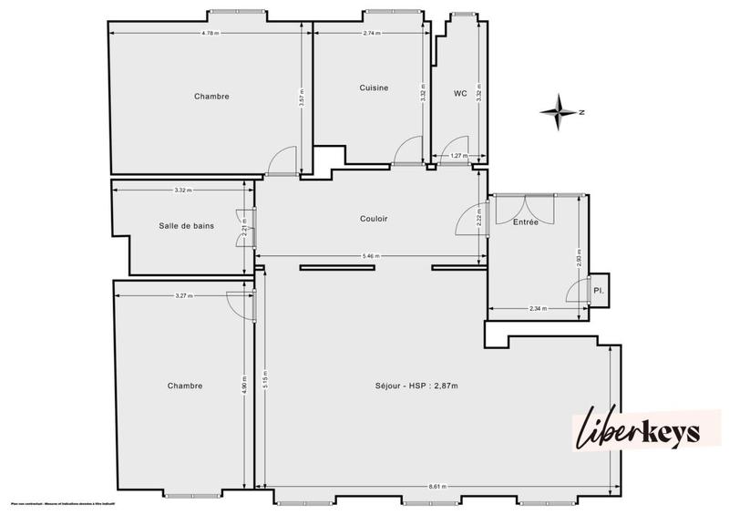 Appartement - 111 m² - 3 pièces