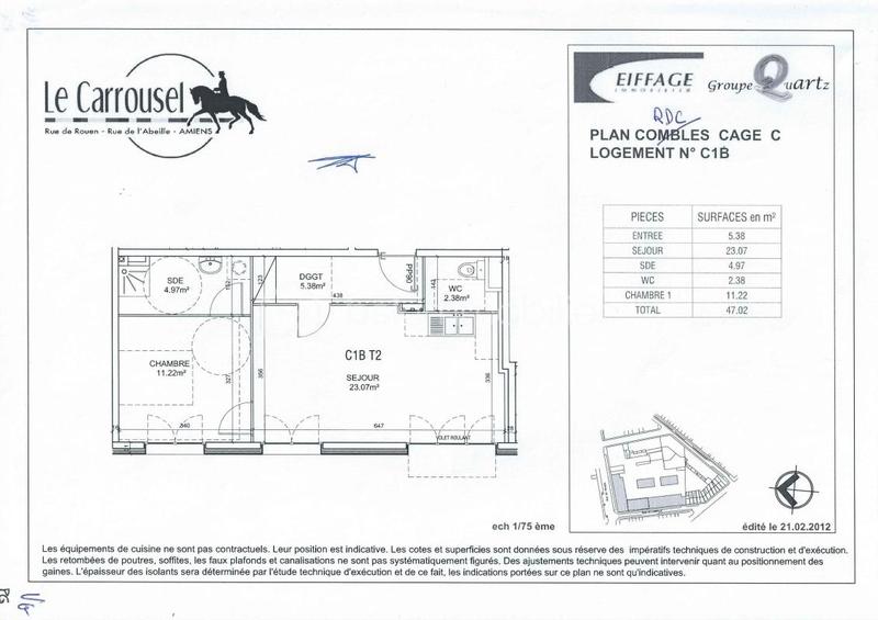 Appartement - 47 m² - 2 pièces