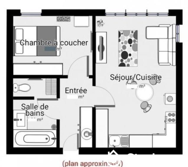Appartement - 38 m² - 2 pièces