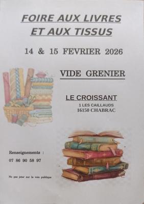 Foire aux livres et aux tissus - vide grenier