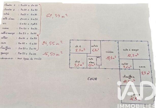 Maison de ville - 66 m² - 3 pièces