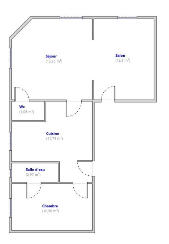 Appartement - 55 m² - 2 pièces