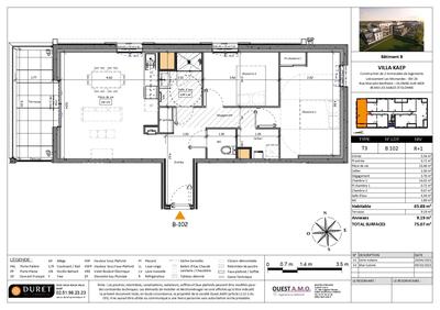 Appartement - 66 m² - 3 pièces