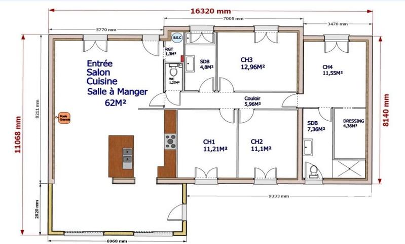 Maison - 169 m² - 7 pièces