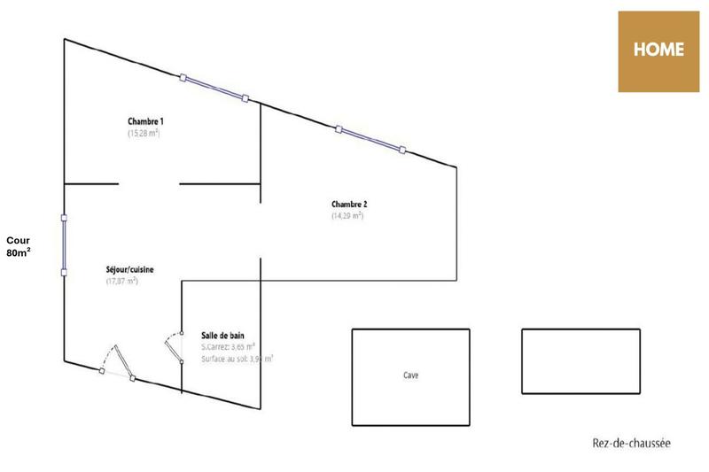 Appartement - 50 m² - 2 pièces