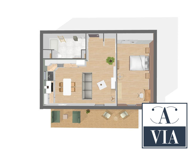 Appartement - 47 m² - 2 pièces