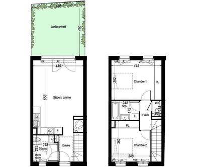 Maison - 71 m² - 3 pièces