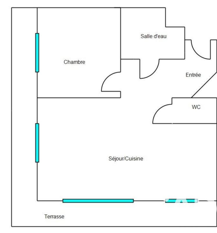 Appartement - 56 m² - 2 pièces