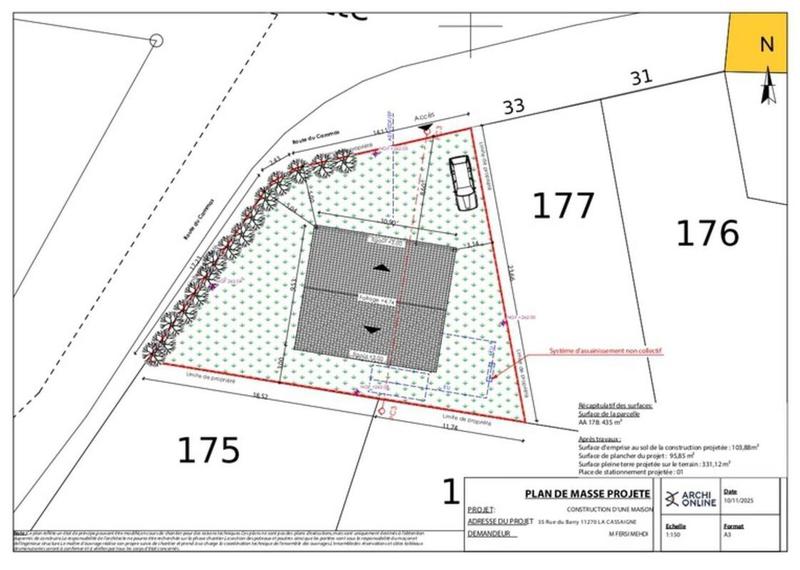 Terrain constructible - 435 m²