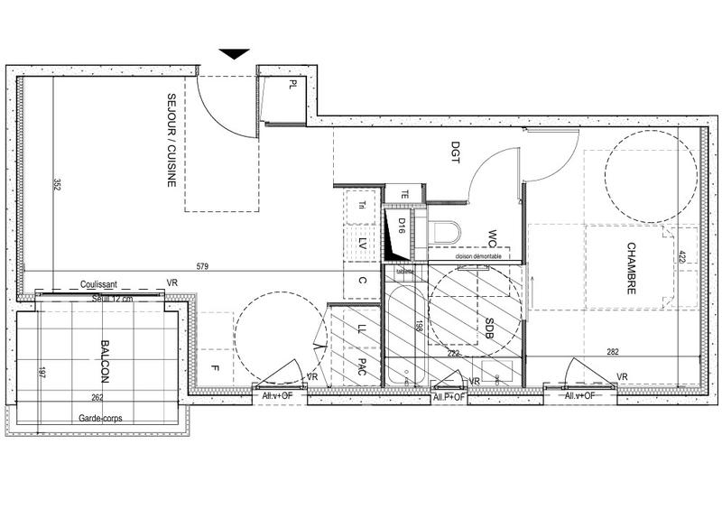 Appartement - 44 m² - 2 pièces