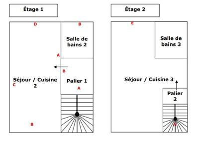 Immeuble - 75 m² - 3 pièces