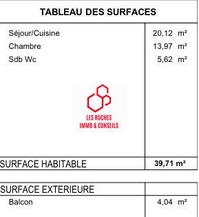 Appartement - 40 m² - 2 pièces