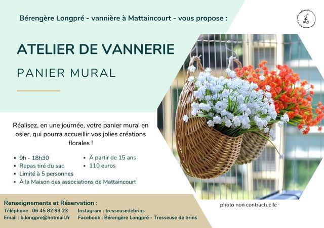 Stage de vannerie - Panier mural