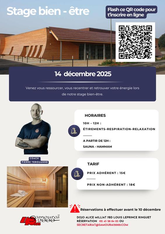 Stage bien être 14 Décembre 2025