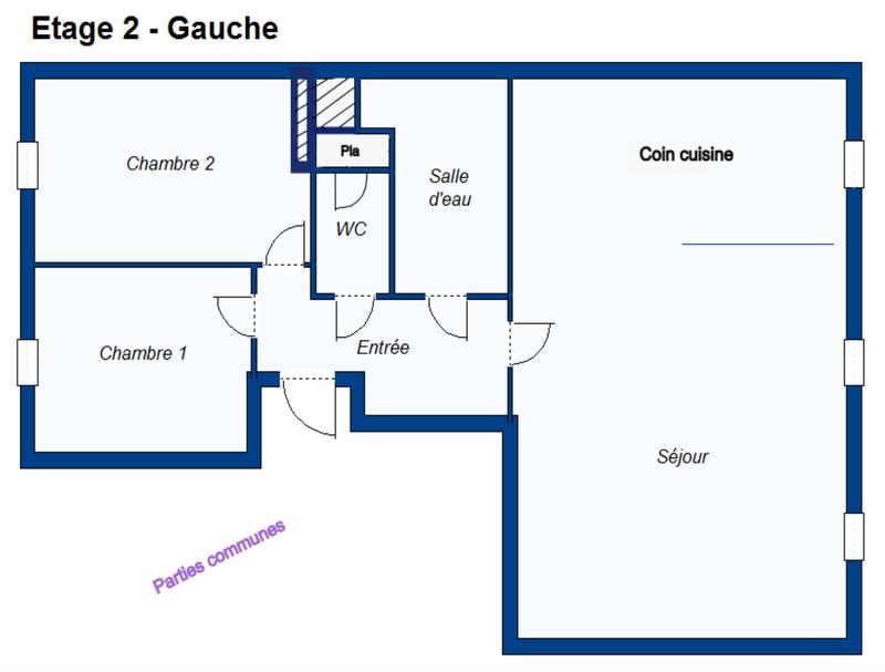 Appartement - 58 m² - 3 pièces