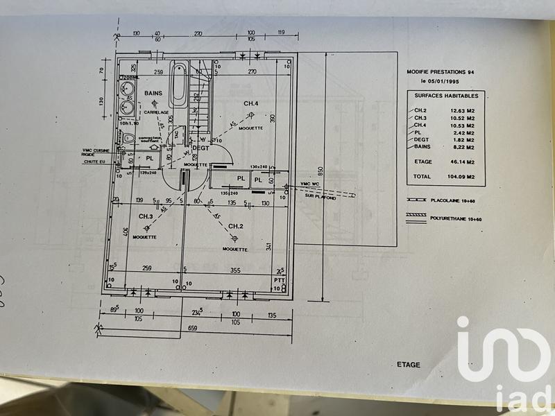 Maison - 102 m² - 6 pièces