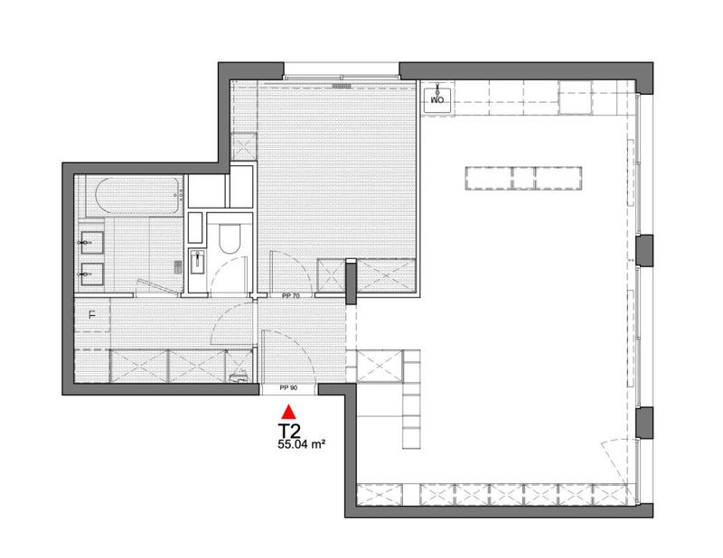 Appartement - 55 m² - 2 pièces