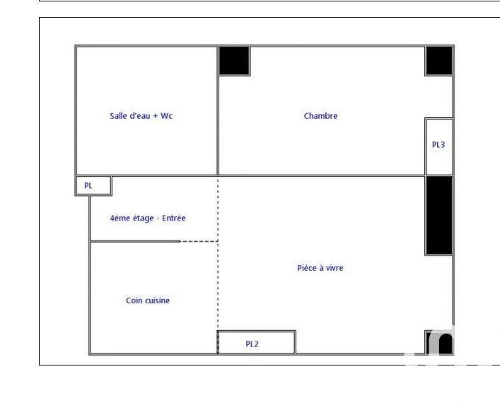 Appartement - 22 m² - 2 pièces