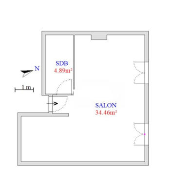 Appartement - 39 m² - 1 pièce