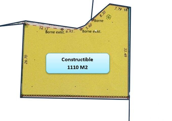 Terrain - 1 110 m²