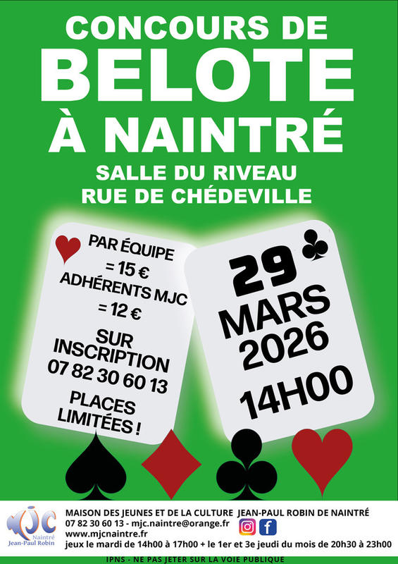 Concours de belote de la Mjc