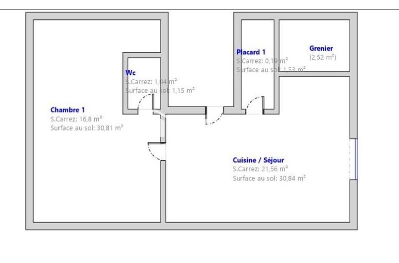 Appartement - 66 m² - 2 pièces