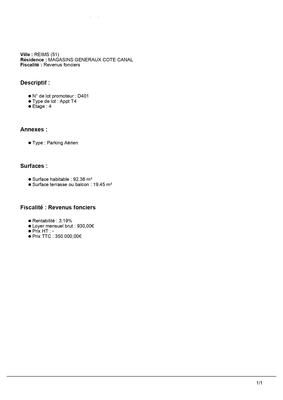 Appartement - 65 m² - 3 pièces