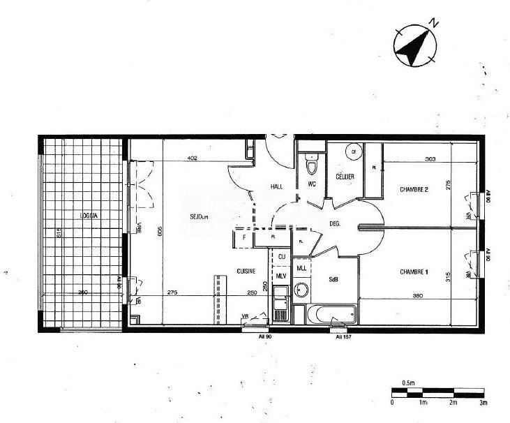 Appartement - 66 m² - 3 pièces