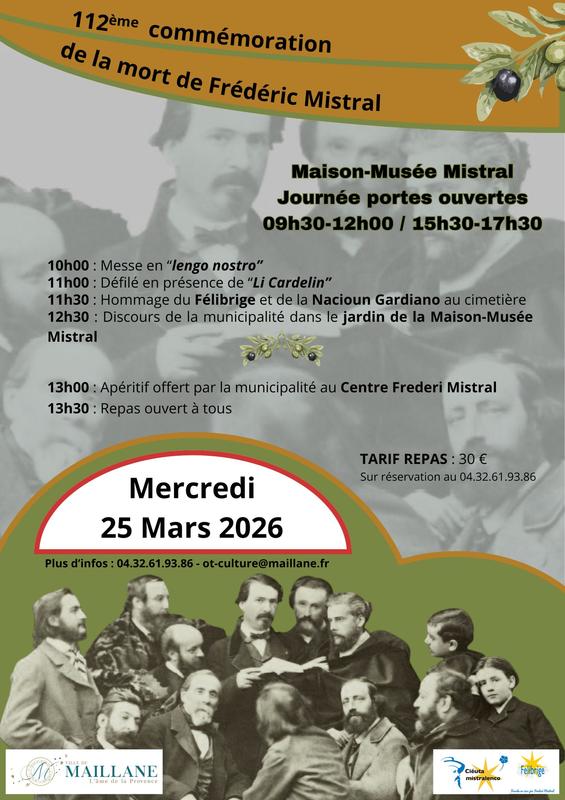 112 ème Commémoration  de la mort de Frédéric Mistral