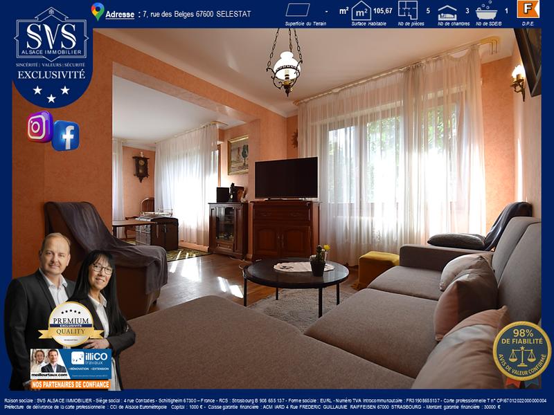 Appartement - 106 m² - 5 pièces