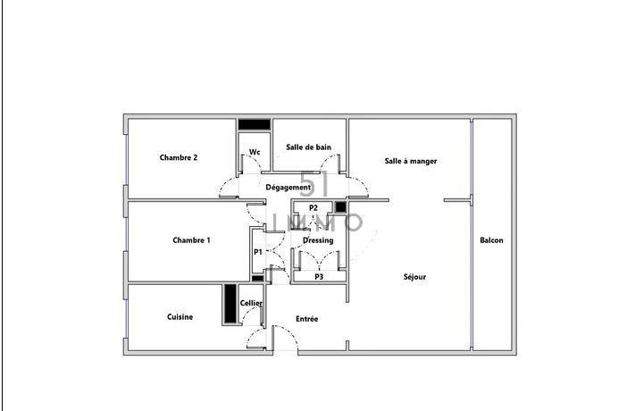 Appartement - 90 m² - 4 pièces