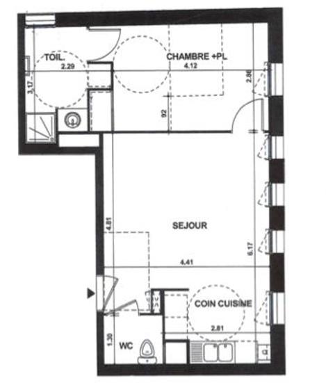 Appartement - 45 m² - 2 pièces