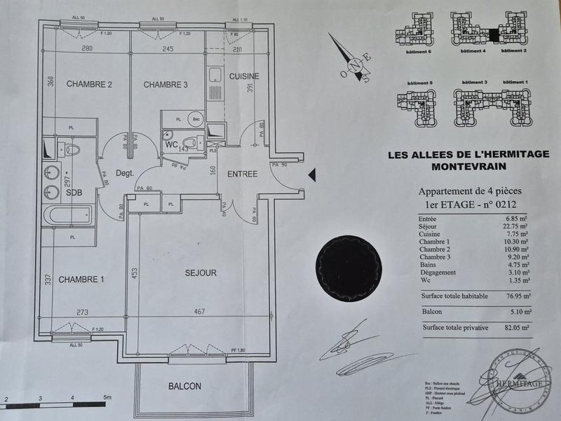 Appartement - 77 m² - 4 pièces