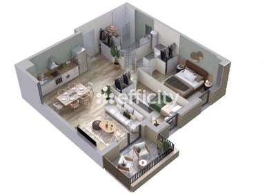 Appartement - 45 m² - 2 pièces