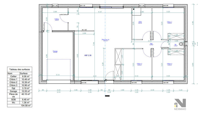 Maison - 104 m² - 5 pièces