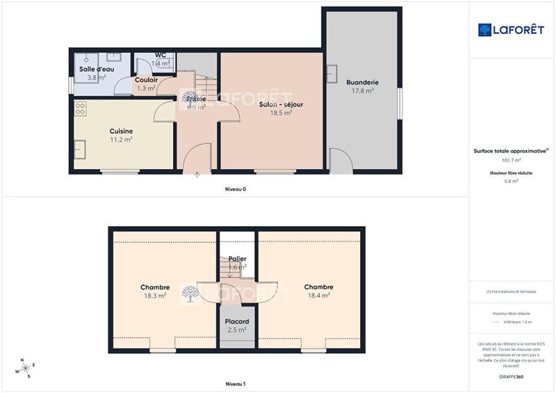 Maison en pierre - 72 m² - 3 pièces