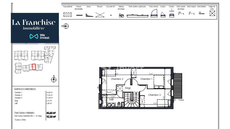Appartement - 92 m² - 4 pièces