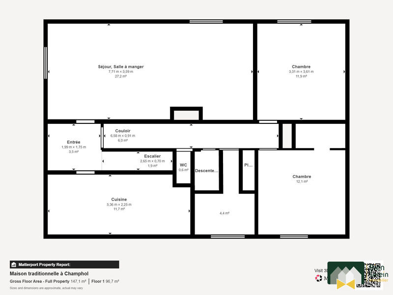 Maison traditionnelle - 107 m² - 4 pièces