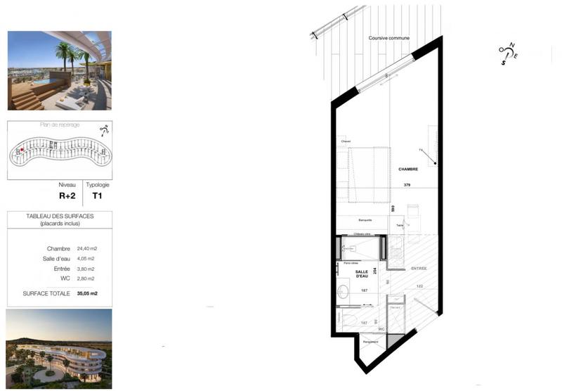 Appartement - 35 m² - 1 pièce