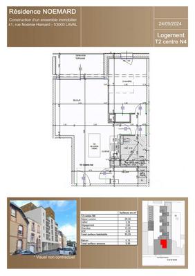 Appartement - 53 m² - 2 pièces