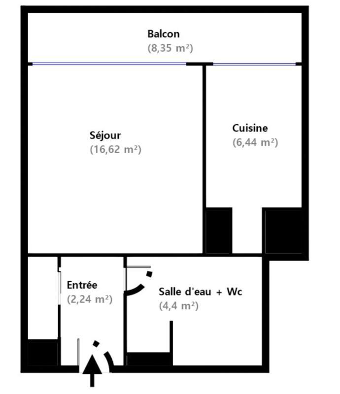 Studio - 32 m² - 1 pièce