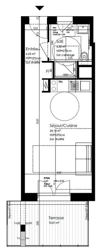 Appartement - 30 m² - 1 pièce