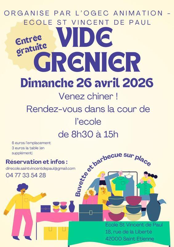Vide grenier de l'école privée saint vincent de paul