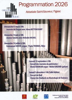 Concert du Patrimoine des Amis des orgues à Figeac