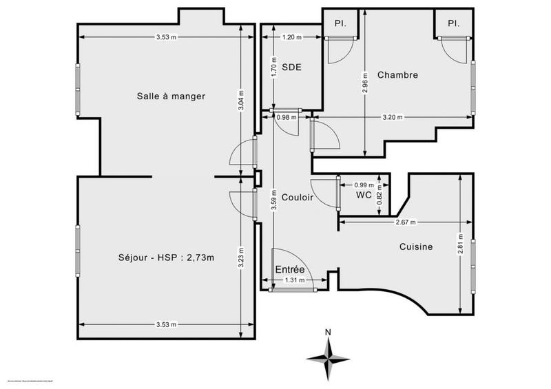 Appartement - 41 m² - 2 pièces