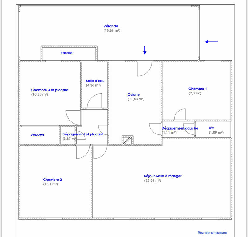 Maison - 84 m² - 5 pièces