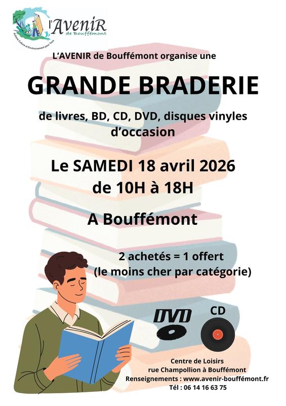 Braderie de livres, Bd, Cd, Dvd et disques vinyles d'occasion