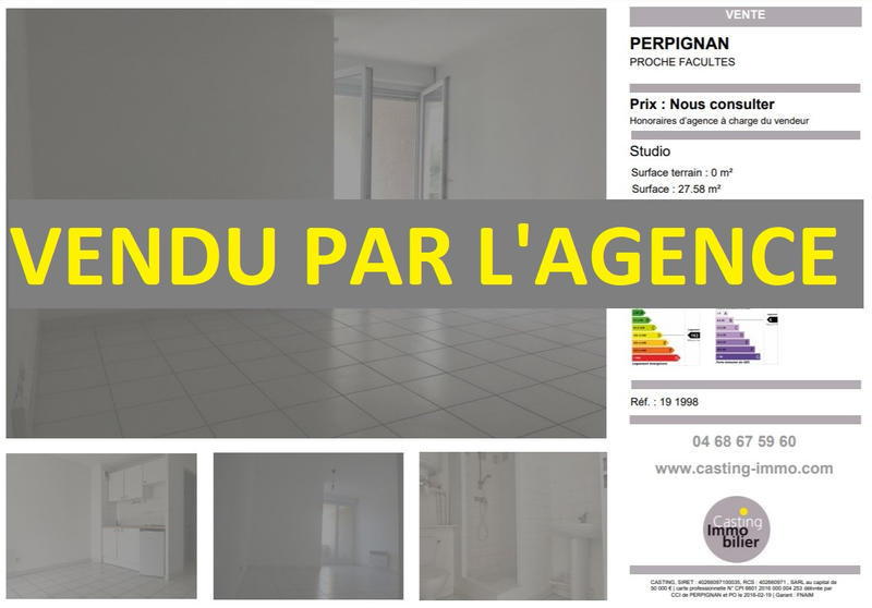 Appartement - 28 m² - 1 pièce