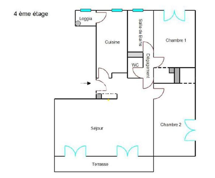 Appartement - 66 m² - 3 pièces